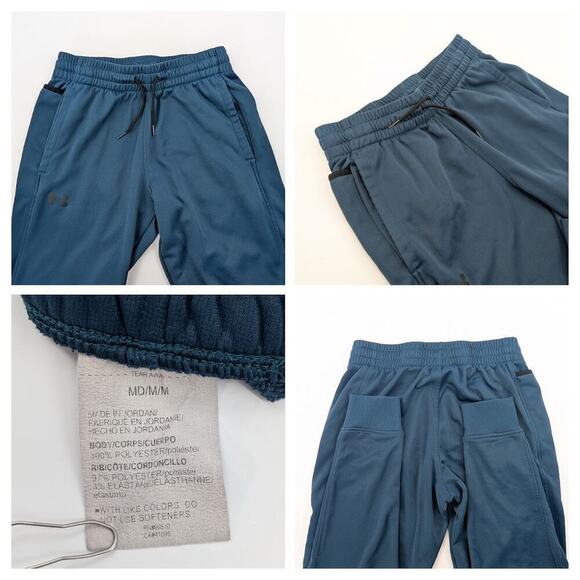 2 Joggers Mens Medium Under Armour Blue Leg3nd Gray Activewear Gym Athleisure - Picture 11 of 16